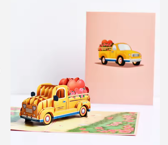 Tarjeta Pop-Up Arbol Rosado