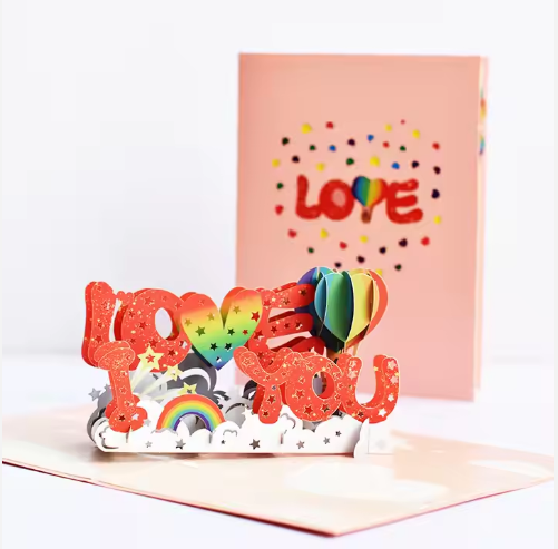 Tarjeta Pop-Up Arbol Rosado
