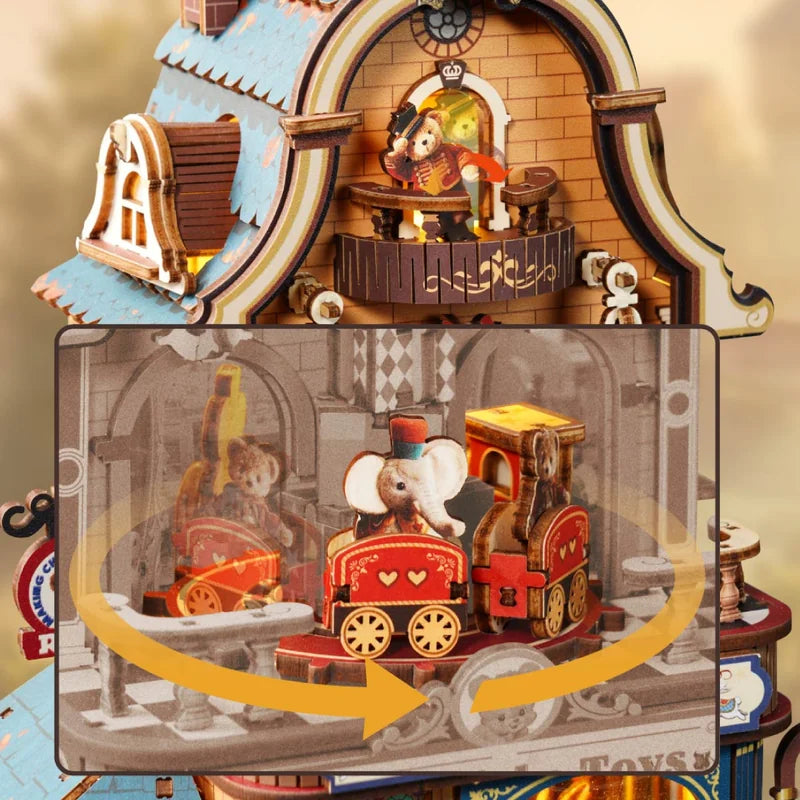 Juguetería Happyduke Toys ROKR EAM01, casa miniatura de madera con luz - vista 4