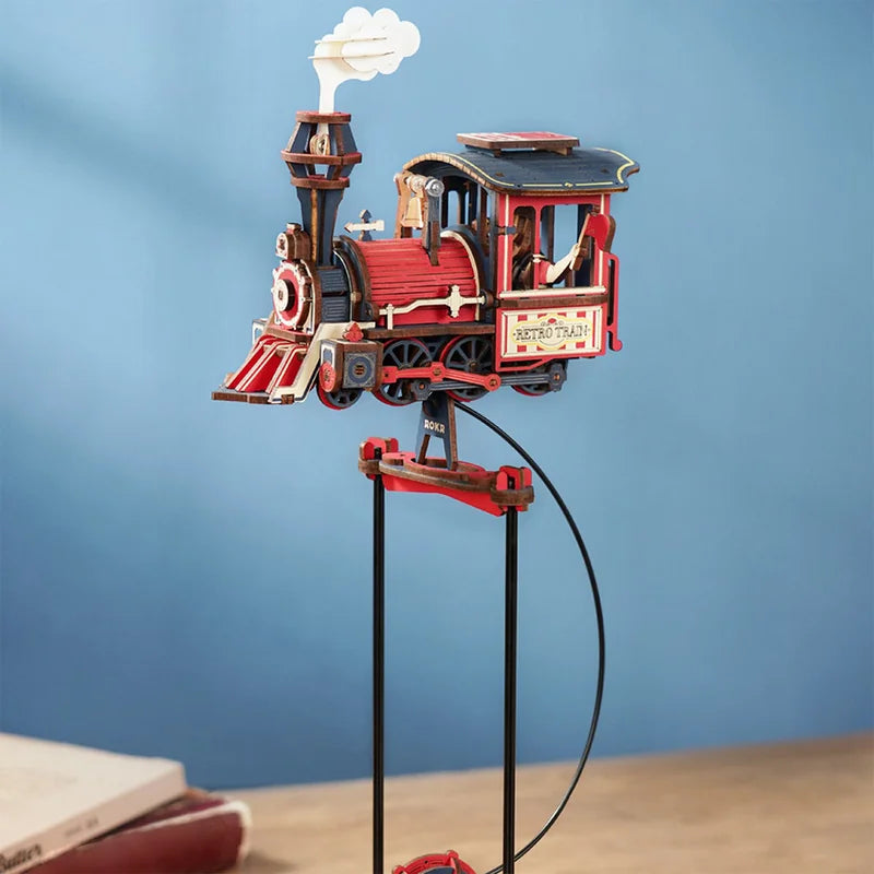 Locomotora Power Express ROKR MCD07, maqueta de madera para armar - vista 3