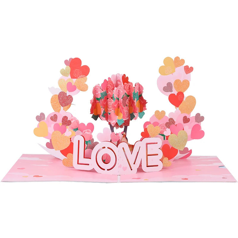 Tarjeta 3D Pop Up San Valentin - Corazon