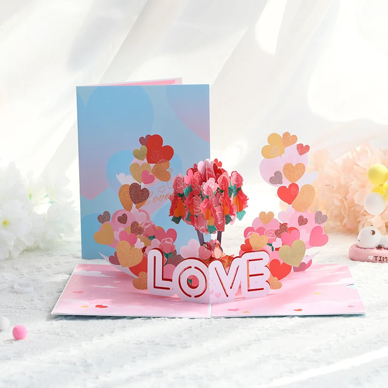 Tarjeta 3D Pop Up San Valentin - Corazon