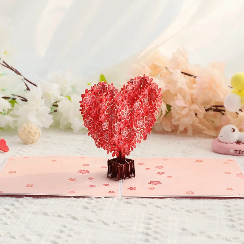 Tarjeta 3D Pop Up San Valentin - Corazon