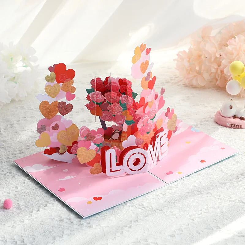Tarjeta 3D Pop Up San Valentin - Corazon