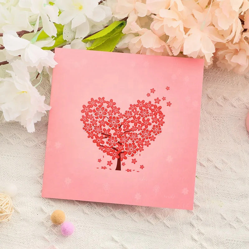 Tarjeta 3D Pop Up San Valentin - Corazon