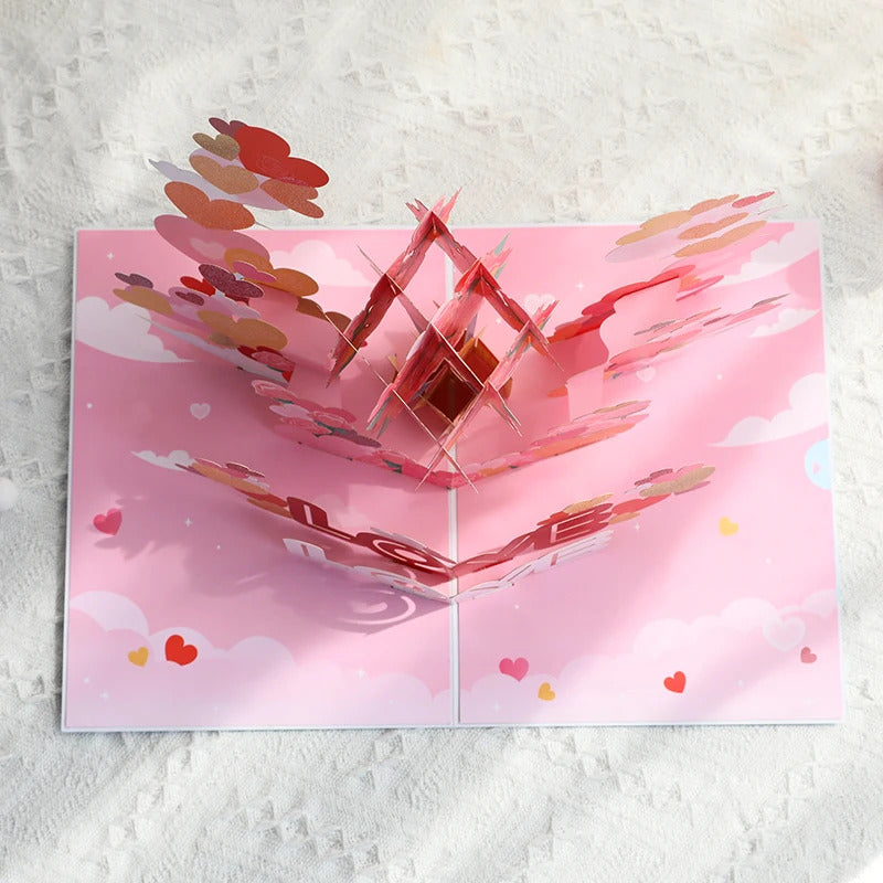 Tarjeta 3D Pop Up San Valentin - Corazon