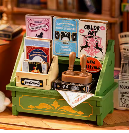 Rompecabezas 3D de Madera DS040 The Muse Bookshop Modelo Kit DIY Casa en Miniatura
