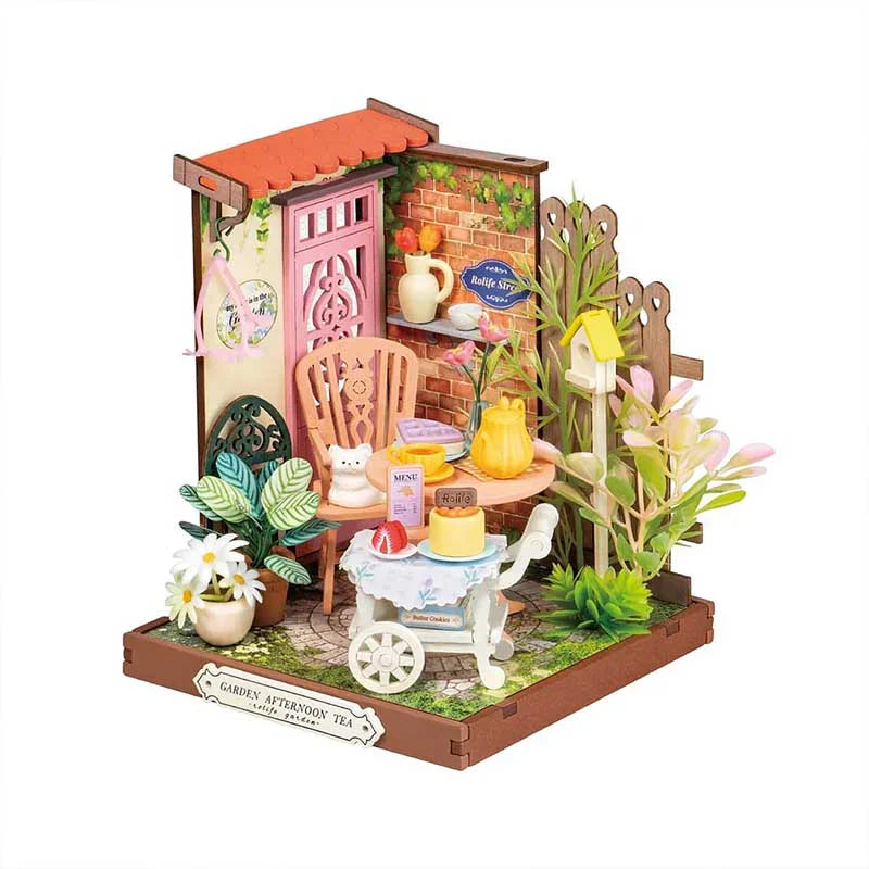 Miniatura DIY "Fancy Tea Yard" - Jardín de Té para Armar (Rolife)