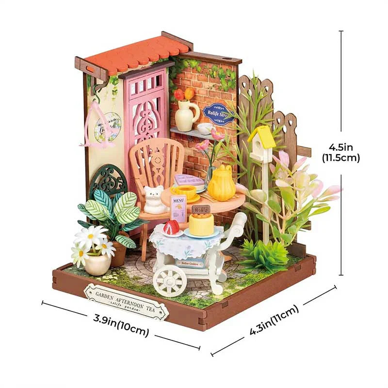 Miniatura DIY "Fancy Tea Yard" - Jardín de Té para Armar (Rolife)