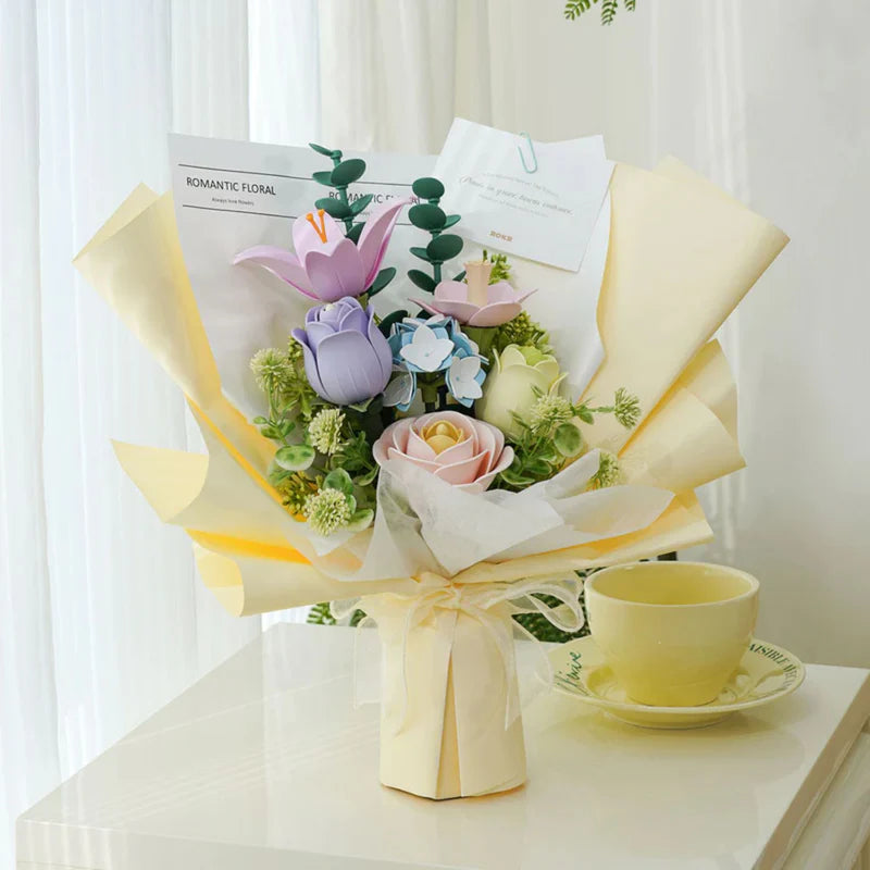 Ramo de Flores "Spring Time Bouquet" para Armar - Kit DIY (Rokr)