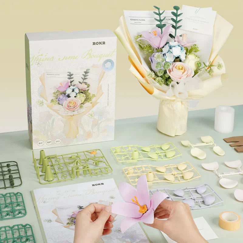 Ramo de Flores "Spring Time Bouquet" para Armar - Kit DIY (Rokr)