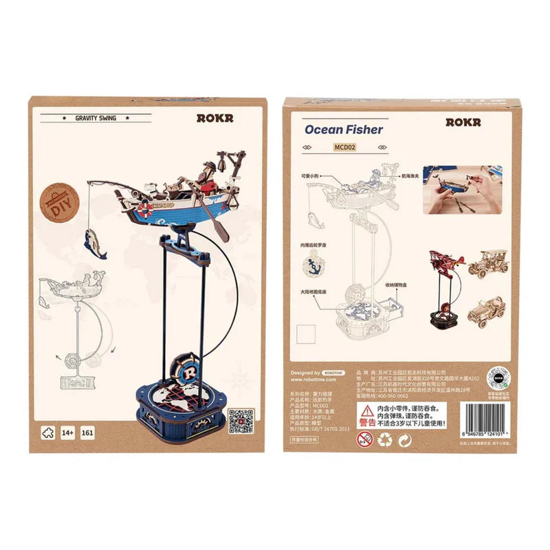 Puzzle 3D Péndulo "Ocean Fisher" - Maqueta Cinética para Armar (Rokr)
