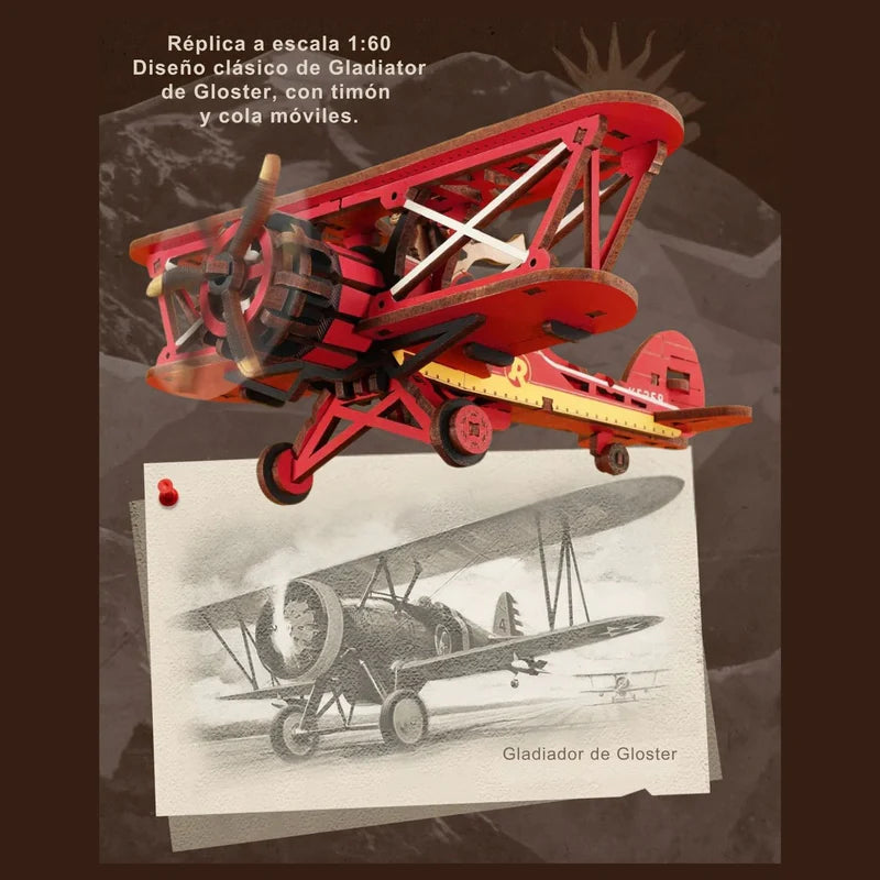 Puzzle 3D Péndulo "Sky Captain" - Maqueta Cinética para Armar (Rokr)