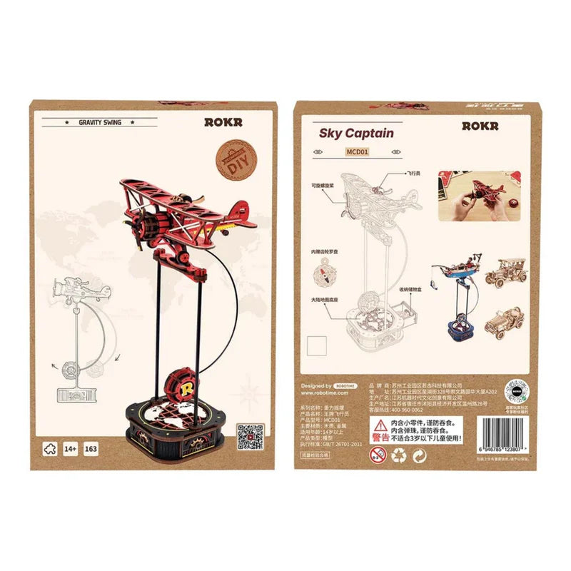 Puzzle 3D Péndulo "Sky Captain" - Maqueta Cinética para Armar (Rokr)