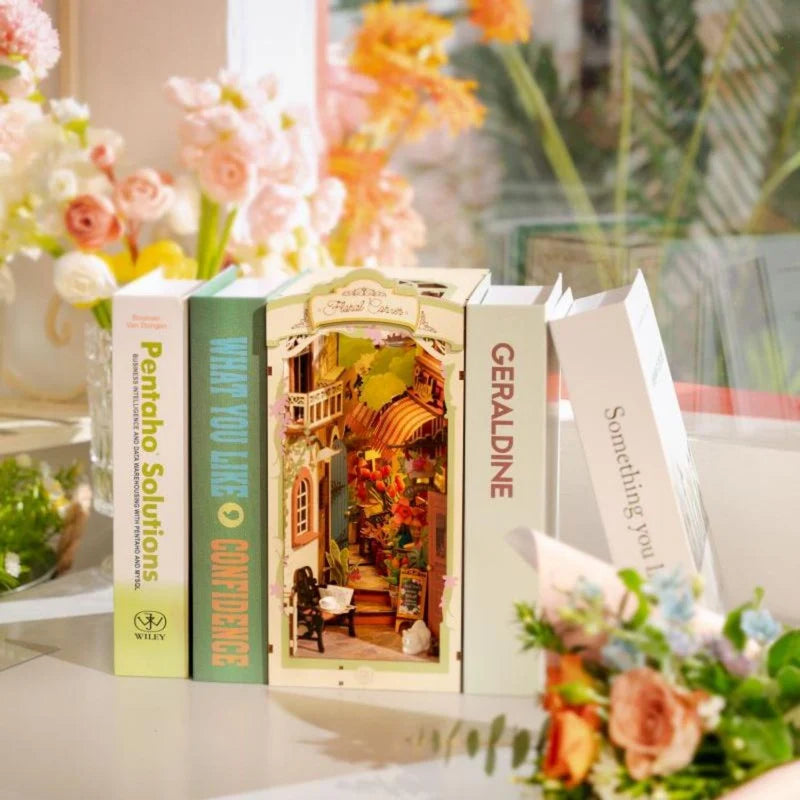 Booknook 3D "Floral Corner" - Rincón Floral para Armar con Luz Táctil (Rolife)