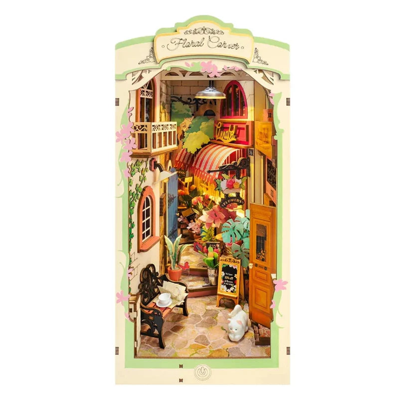 Booknook 3D "Floral Corner" - Rincón Floral para Armar con Luz Táctil (Rolife)