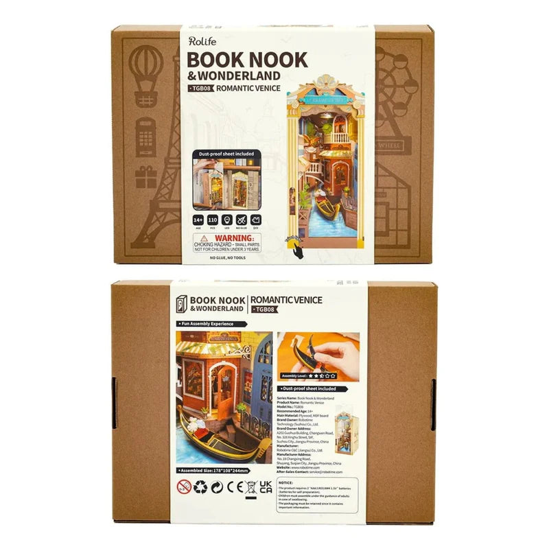 Booknook 3D "Romantic Venice" - Maqueta para Armar (Rolife)
