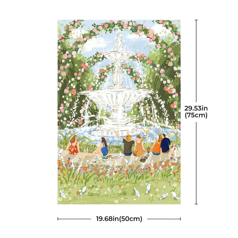 Rompecabezas 1000 Piezas "Fuente de Primavera" - Escena de Jardín (Rolife)