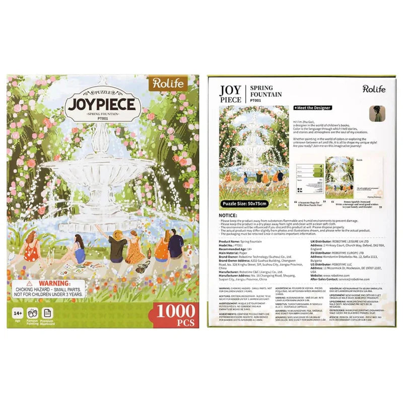 Rompecabezas 1000 Piezas "Fuente de Primavera" - Escena de Jardín (Rolife)