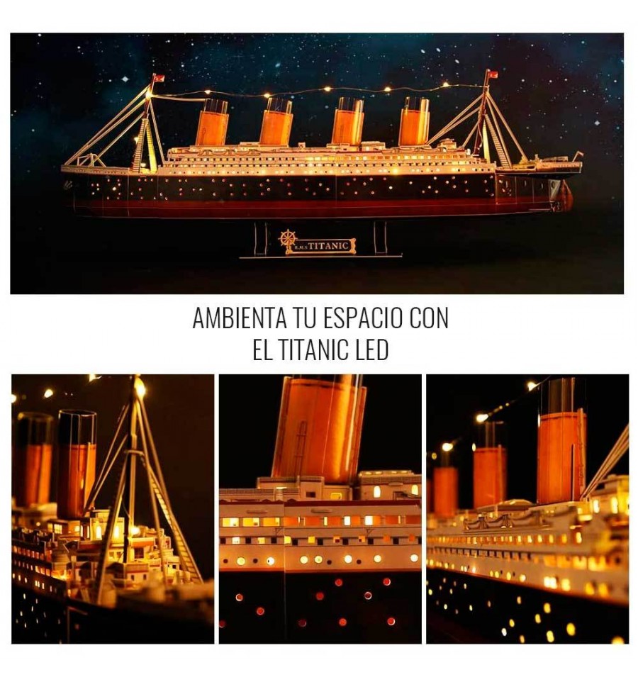 Rompecabezas 3D Titanic LED – 264 Piezas para Armar