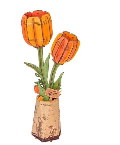 Tulipan Naranjo Flor de Madera